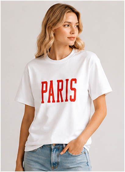 Paris Bold Typography Graphic T-Shirt