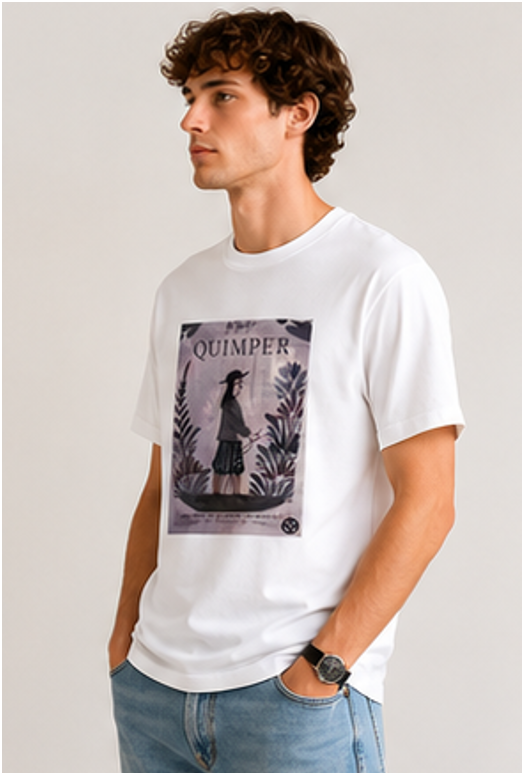 Quimper Vintage Poster Graphic T-Shirt