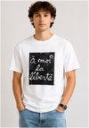 A Moi La Liberté Script Graphic T-Shirt