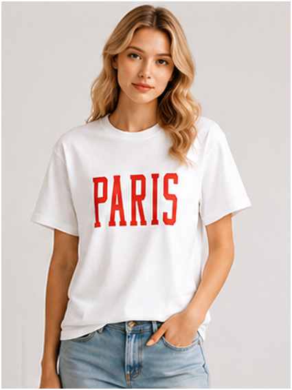 Paris Bold Typography Graphic T-Shirt