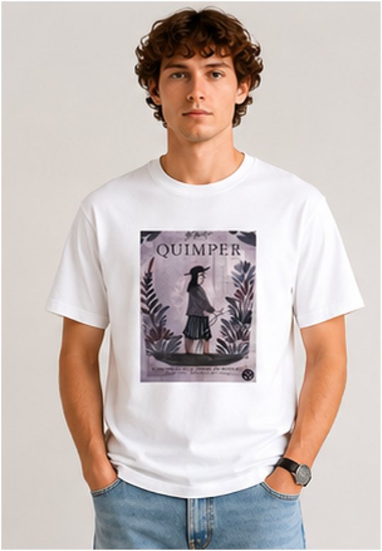 Quimper Vintage Poster Graphic T-Shirt